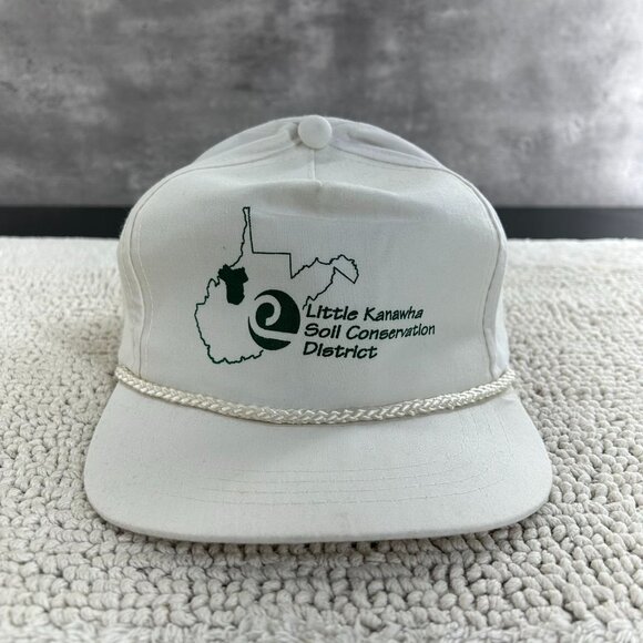 Vintage Soil Conservation Snapback Trucker Rope Hat OSFA Environmental Cap White - Picture 1 of 10
